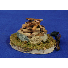 Fogata (3-4,5V)  5,5 cm madera y piedras