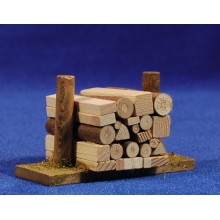 Conjunto de troncos 4x8 cm madera