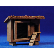 Gallinero puerta y escalera 8 cm corcho y plástico Gallinero puerta y escalera 8 cm corcho y plástico