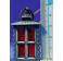 Farola bombilla luz roja 4,5 cm metal