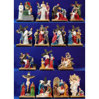 Viacrucis 18 cm resina