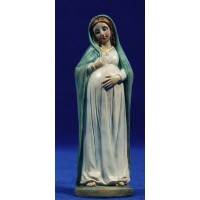 Virgen embarazada de pie blanca 11 cm resina