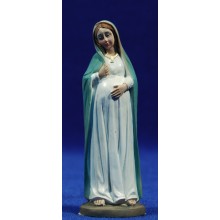 Virgen embarazada de pie blanca 9 cm resina