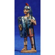 Soldado romano con lanza y escudo 7 cm resina