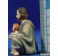 Pastor adorando con niño y cordero 9 cm resina