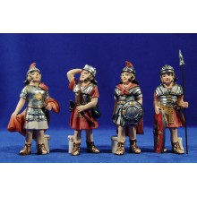Grupo 4 soldados romanos 10 cm resina