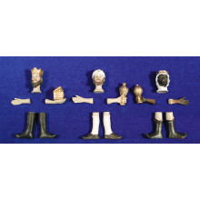Extremidades tres Reyes 14-15 cm resina