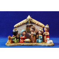 Nacimiento y reyes infantil 7'5 cm resina