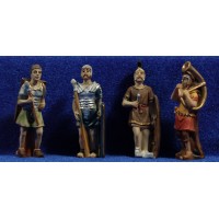 Grupo 4 soldados romanos 5 cm resina