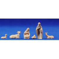 Nacimiento y estrella sin pintar 2,2 cm plástico