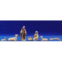 Nacimiento y estrella sin pintar 6 cm plástico