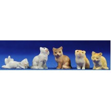 Grupo gatos 10 cm resina