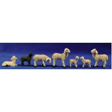 Grupo corderos con oveja negra 15 cm resina