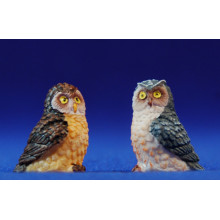 Pareja buhos 10 cm resina