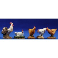 Grupo gallinas 10 cm resina
