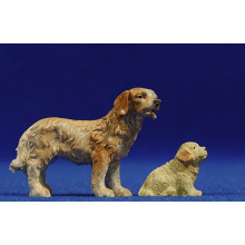 Perro con perrito 8-10 cm resina