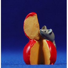 Ratón con queso bola 8 cm resina