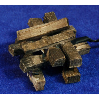 Fogata troncos (3-4,5V) 5 cm madera