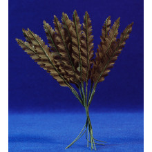 12 hojas palmera oscura 9 cm plástico