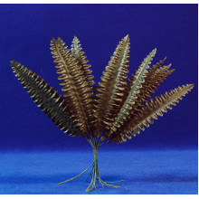 12 hojas palmera oscura 11 cm plástico