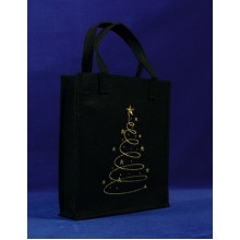 Bolsa regalo negra 25x22x6 cm fieltro