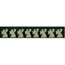 Conjunto ocho ángeles blancos purpurina pegar 3 cm resina