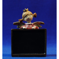 Pizarra con angel 11 cm resina