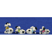 Perro sentado infantil 8 cm resina