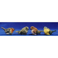 Conjunto cuatro pájaros 40 cm resina