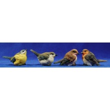 Conjunto cuatro pájaros 60 cm resina