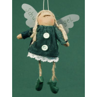 Ángel verde con botones 18 cm ropa Baden