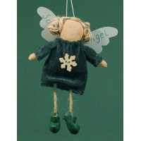Ángel verde con estrella 18 cm ropa Baden