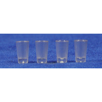 Conjunto 4 vasos 1 cm plastico