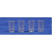 Conjunto 4 vasos 1 cm plastico