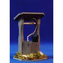 Pozo con luz (3-4,5V)  10 cm madera