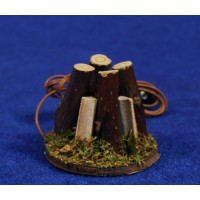 Fogata troncos intermitente (3-4,5V) 3,5 cm madera