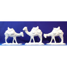 Conjunto 3 camellos sin pintar 18 cm yeso
