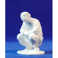 Pastor cagando sin pintar 20 cm yeso