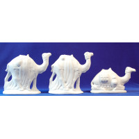 Conjunto 3 camellos sin pintar 16 cm yeso