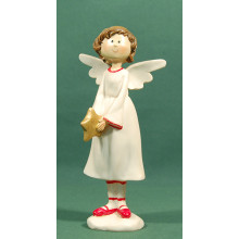 Ángel con estrella 18 cm resina