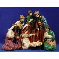 Nacimiento y reyes 30 cm resina