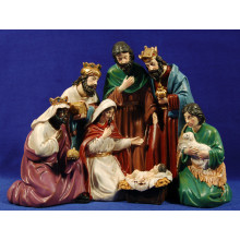 Nacimiento y reyes 30 cm resina