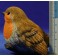 Pájaro pettirojo europeo 120 cm resina