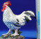 Gallo blanco 40 cm resina