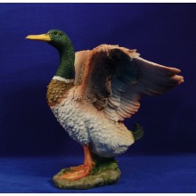 Pato color alas abiertas 160 cm resina